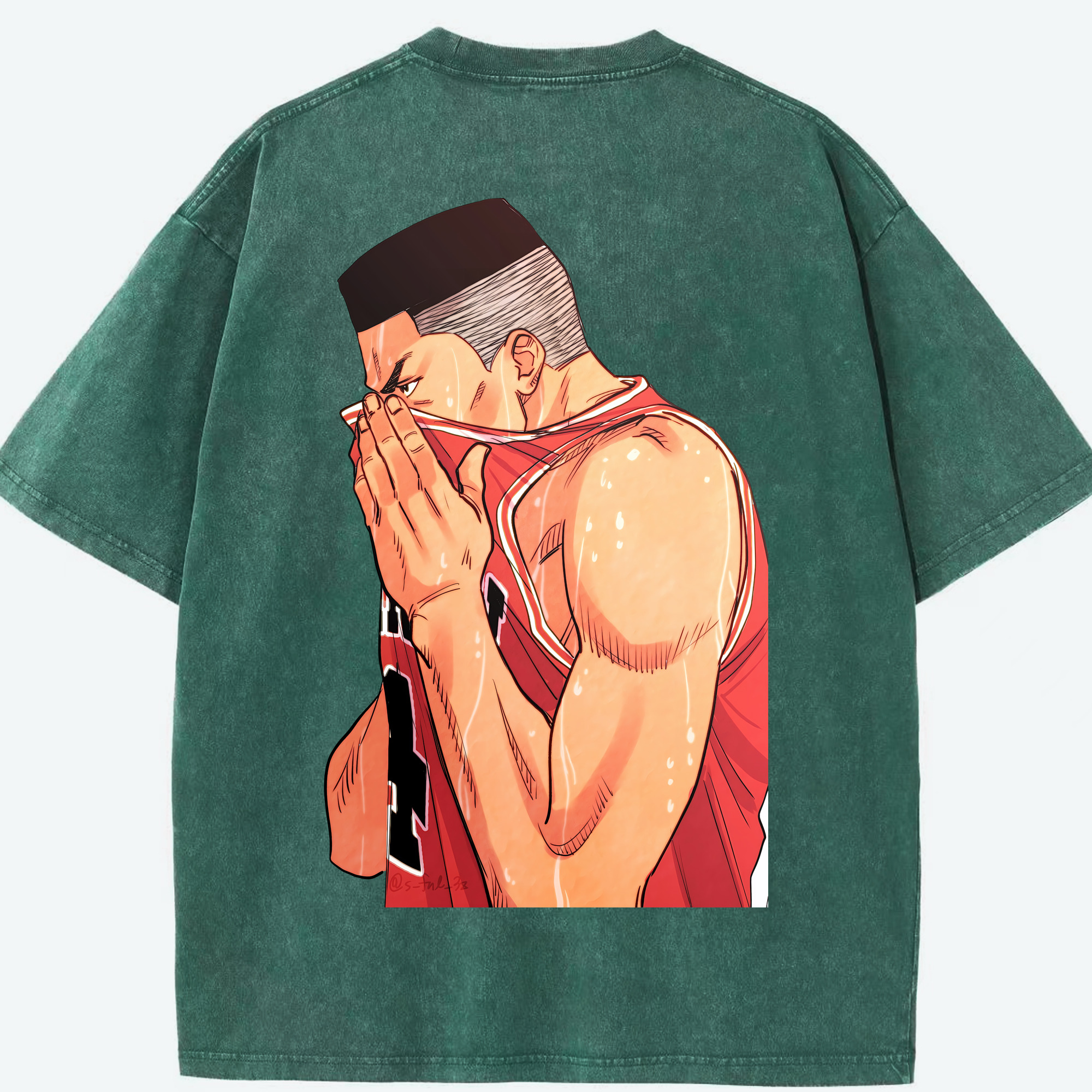 （画像用） SLAM DUNK／スラムダンク 綿100% ヴィンテージ風 半袖Tシャツ（背面プリント）